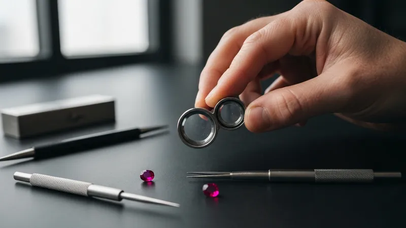 Rubis naturel brut et taillé présentés côte à côte