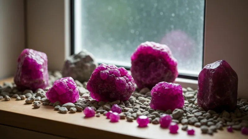 Comparaison visuelle rubis naturel versus synthétique