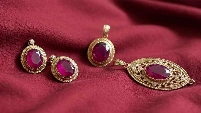 Pendentifs en rubis vintage